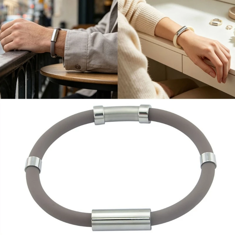 Static-Control Wristband for Electronics Repair, Silicone Bracelet-Style Band with Metal Fittings Static Management Unisex