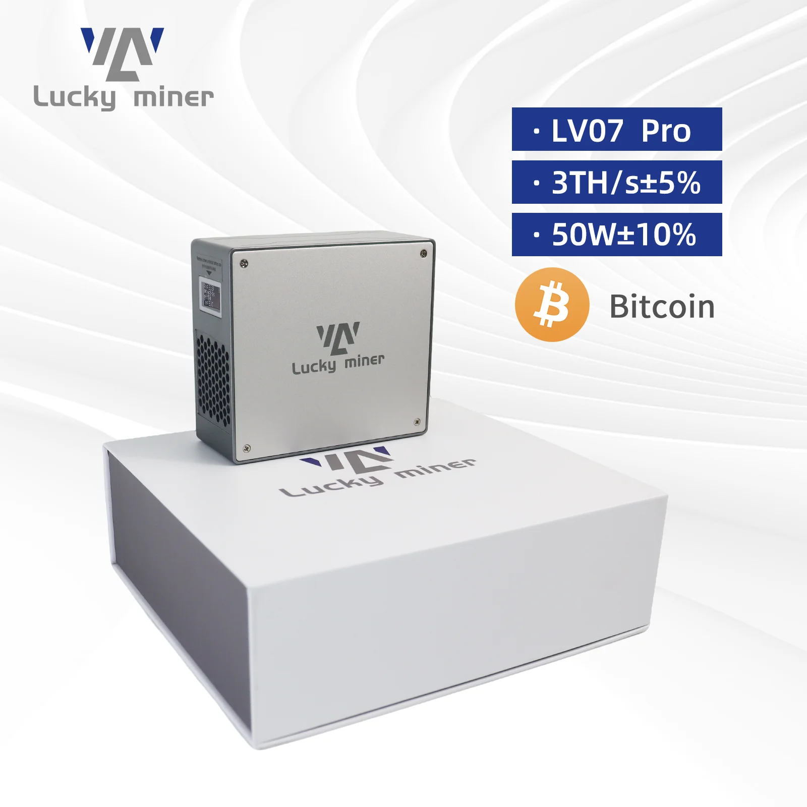 LuckyMiner LV07 Pro 3.0TH/s Bitcoin Miner 50W Low Power SHA-256 ASIC BTC Mining Machine Home Solo Crypto Miner