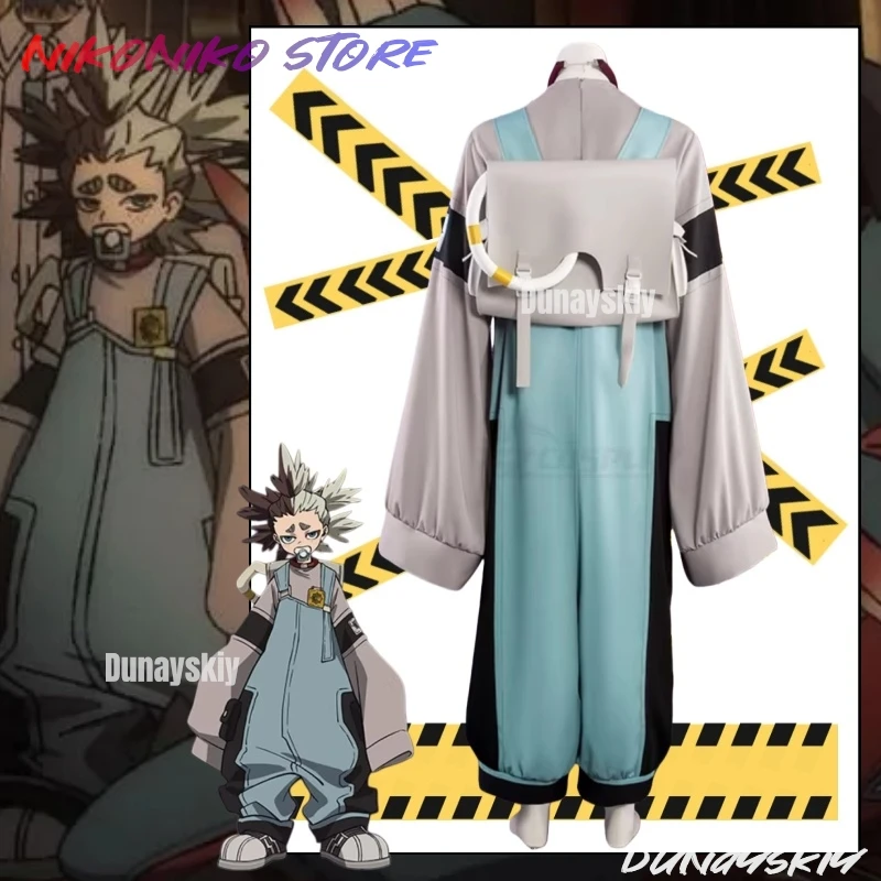

CHIAKUTA Haien Senki Diasant Outfit Gray Cyan Overalls Jumpsuit Full Set Halloween Party Comic Con Stage Performance For Me