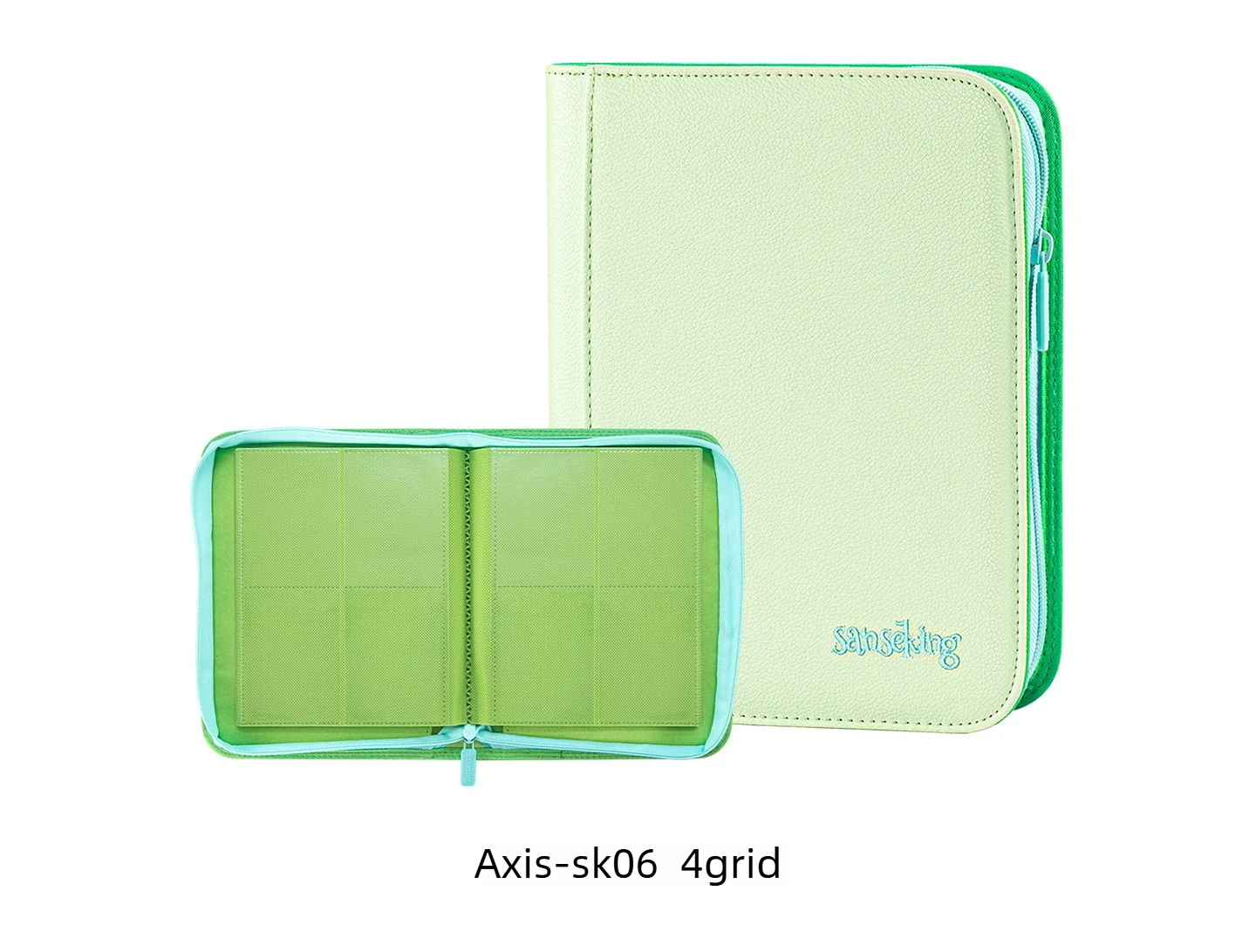 Sanseking AXIS-SK Colorful 4/9/12 Pocket PU Leather Card Binder for Pokemon PTCG Sports Trading Cards Zipper Album Holder Book - view 6