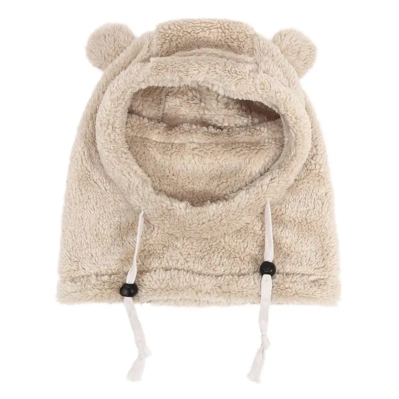 Gesichtsbedeckung Helmkappe für Kinder Kältebeständige warme Mütze Ski Kinder Thermo-Kopfbedeckung Kinder Plüschschal Einteilige Beanie