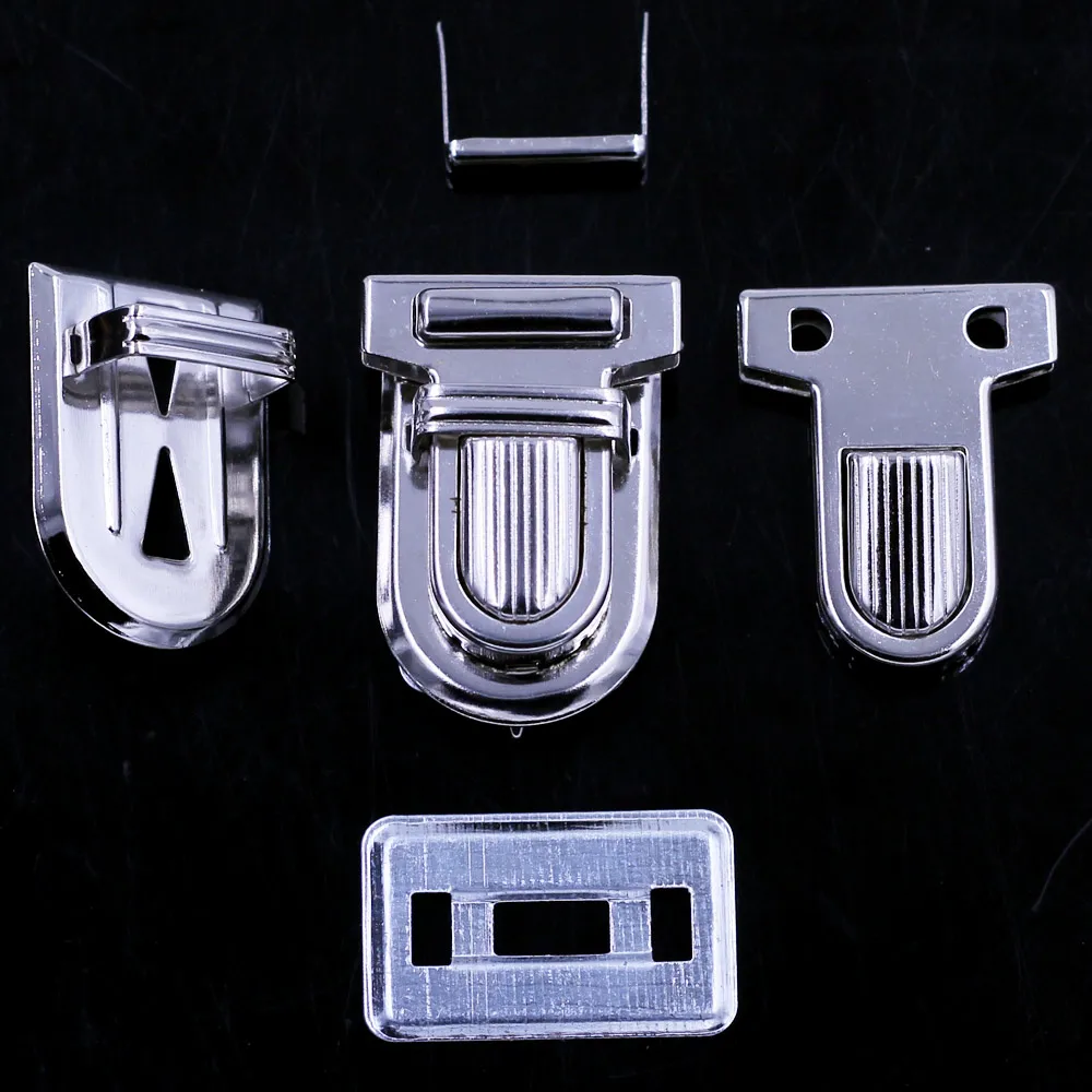 Silberfarbene Kussverschlüsse aus Metall, Druckverschlüsse, Rahmenschluss, T-Form, für Handtasche, Tasche, DIY-Zubehör, 34 x 25 mm – Detail 4