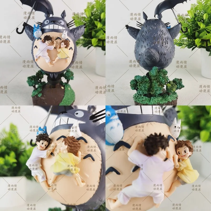 

Miyazaki Hayao Tonari No Totoro Anime Peripheral Tabletop Decoration Anime Statue Model Cute Chinchilla Healing Handmade Gift