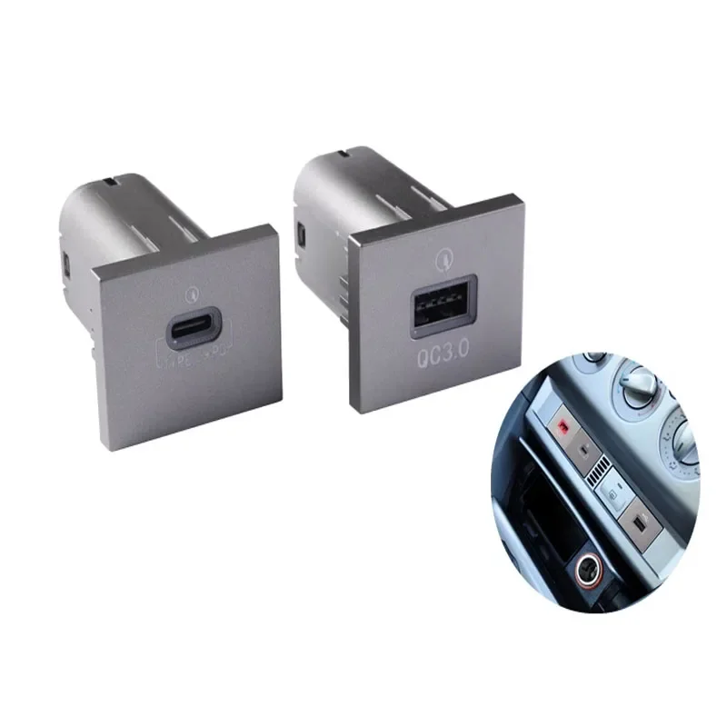 For Ford Focus mk2 2004 2010 1PC Smart Fast Charge Car Socket 12V 24V With QC3 0 PD Type C Power Adapter Outlet Accessories