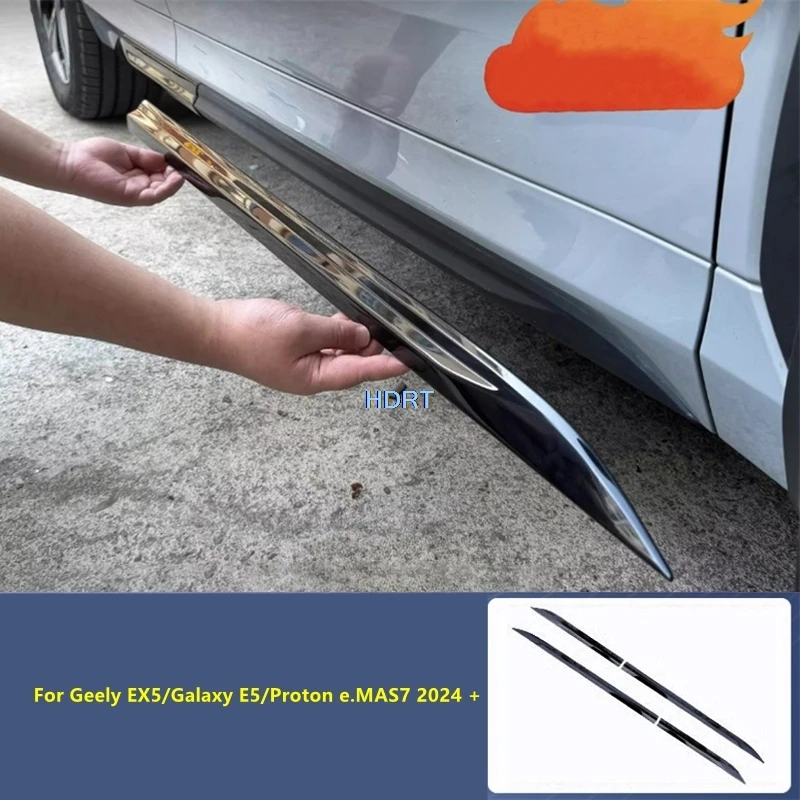 

For Geely EX5/Galaxy E5/Proton e.MAS7 2024 + Door Side Skirt Edge Body Trim Car Style Protector Decoration Accessories Auto Part