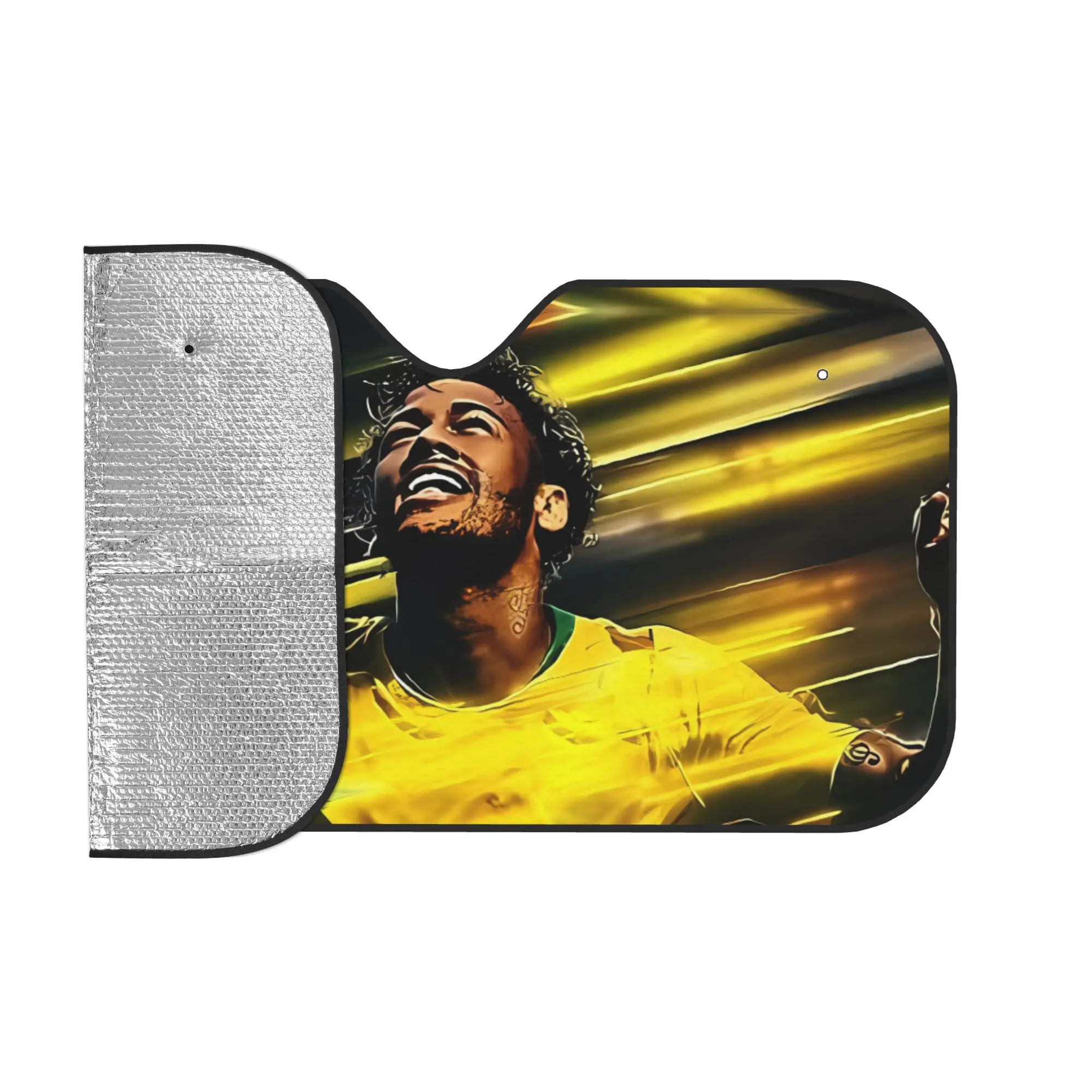 Car Windshield Sunshade Football Star Football Player Car Glass Sunshade, Vehicle Sunshade, Windshield Cover, Team Spirit, Durab