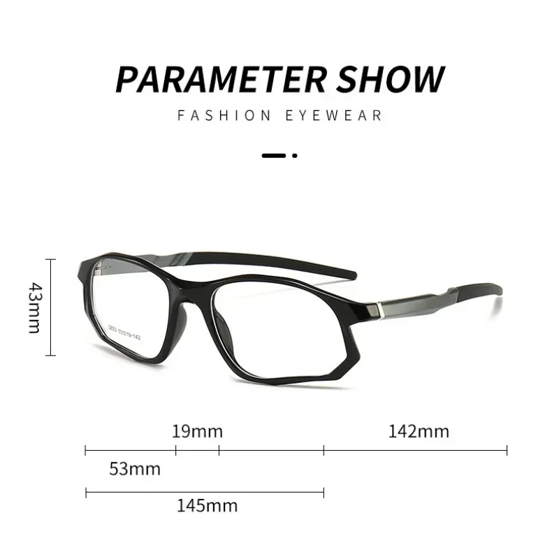 

Оправа для очков Ollymurs TR90: Новая, высококачественная, для коррекции зрения, спортивная, мужская, асимметричная, модель 5853A