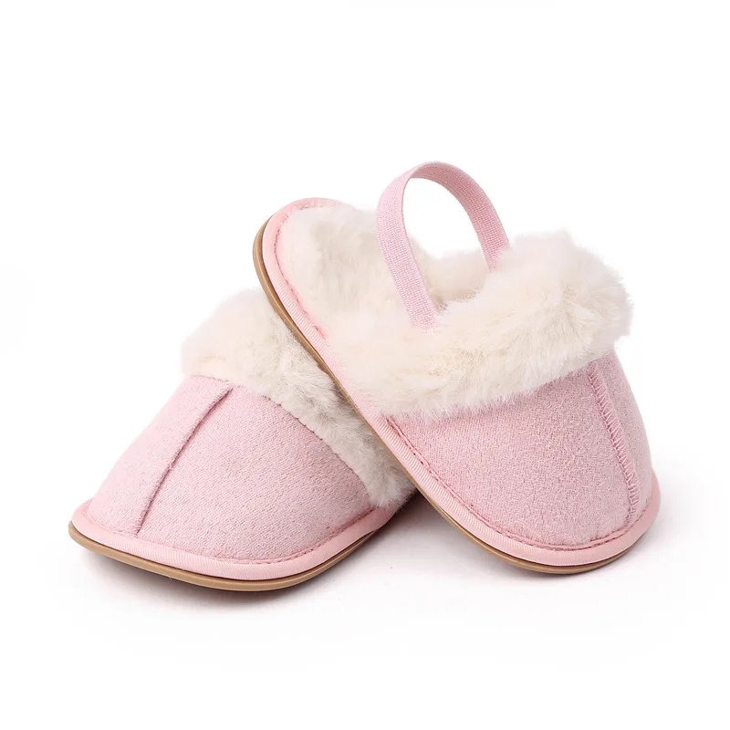 Newborn Baby Shoes Cute Baby Girls Shoes Rubber Hard Soled Antiskid Toddler Baby Slipper Shoes First Walkers