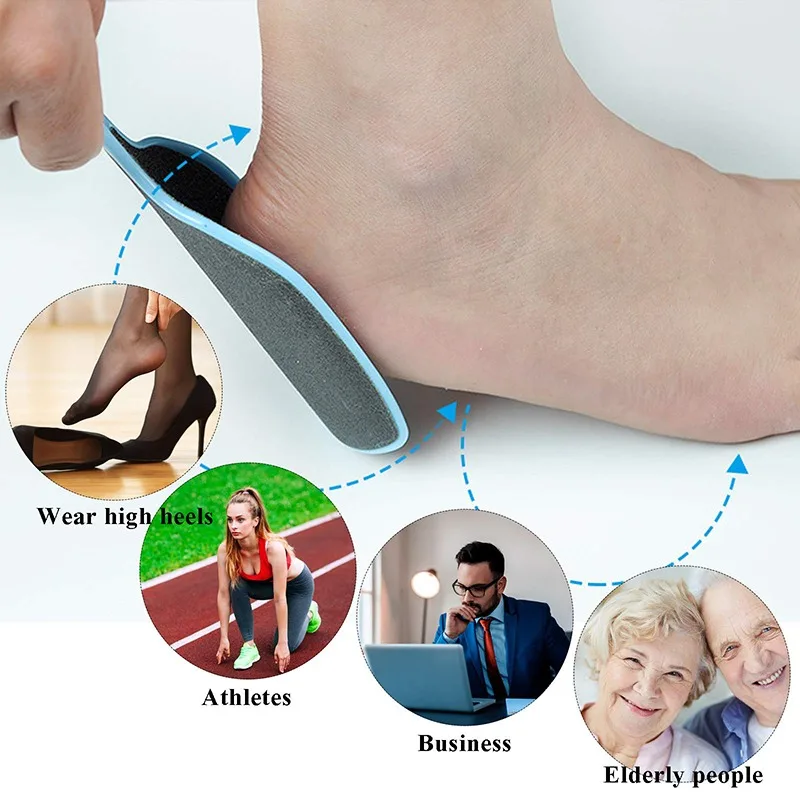 Profissional curvado arquivo de pé removedor de calos de pele morta dupla face pedicure arquivo de pé em forma de u lixadeira de pé cuidados com os pés 1pc