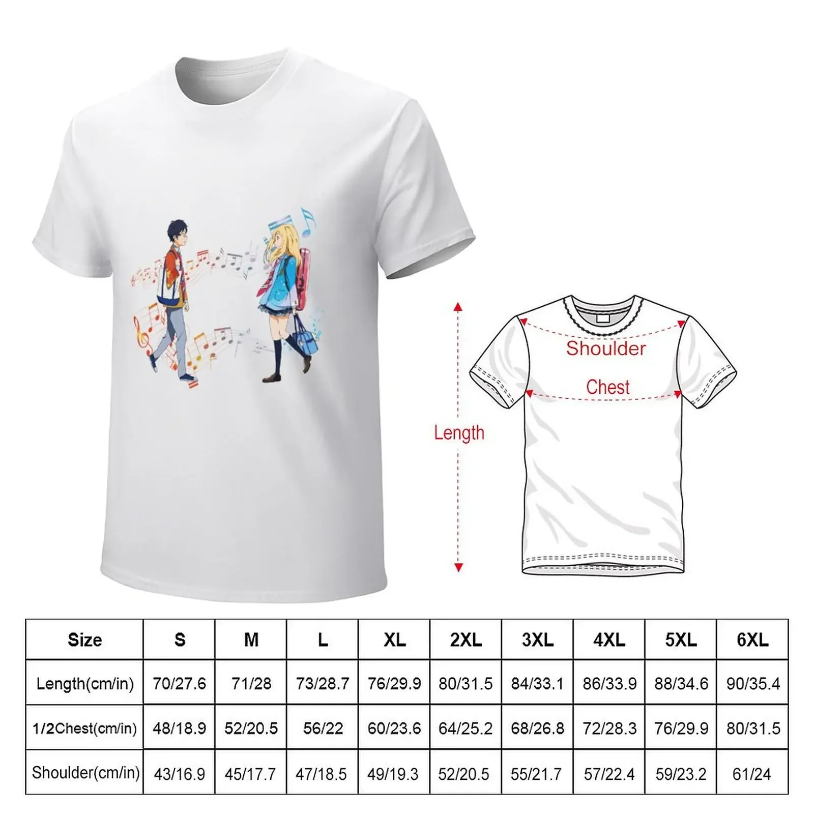 Your Sound - Shigatsu wa kimi no uso T-shirt boys animal print blanks tees t shirts for men pack