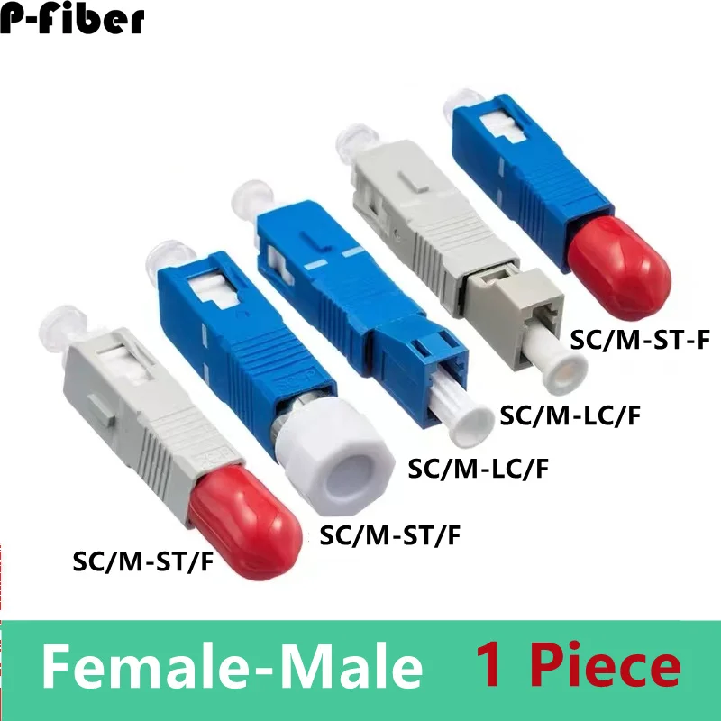 

fiber adapter SC-LC hybrid female to male 1pc optical coupler SC-FC SC-ST SM MM FM fiber optic red light pen