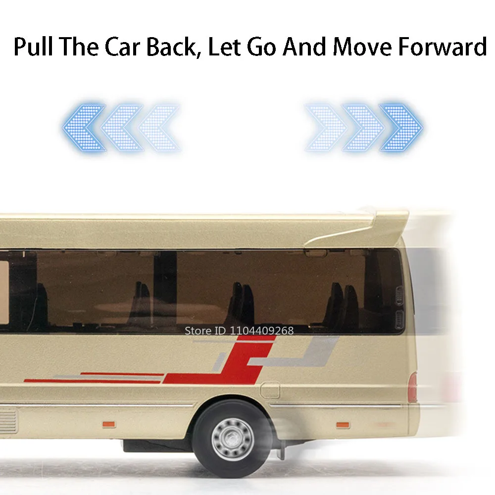 Maßstab 1:32 Untersetzer Business Bus Modell Spielzeugauto Diecast Metall Sound Licht Zurückziehen Polizei Fahrzeug Modelle Spielzeug Geschenke für Jungen