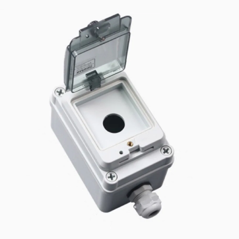 1pc caixa de botão de controle à prova dwaterproof água único furo ao ar livre interruptor de botão de parada de emergência cogumelo auto-travamento interruptores de botão