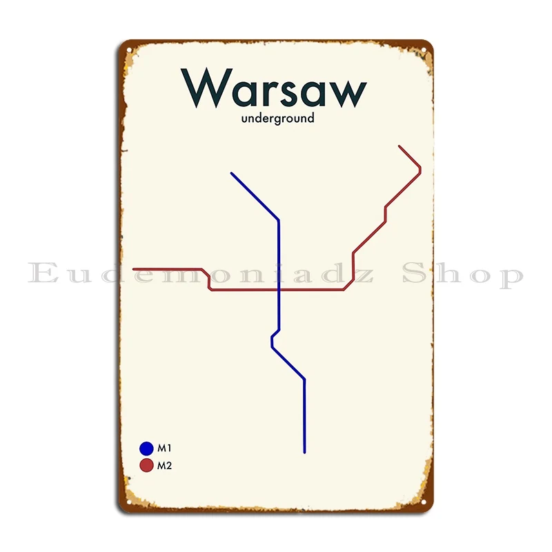 Варшава под землей металлические вывески настенная пещера кино бар дизайн настенная жестяная вывеска плакат