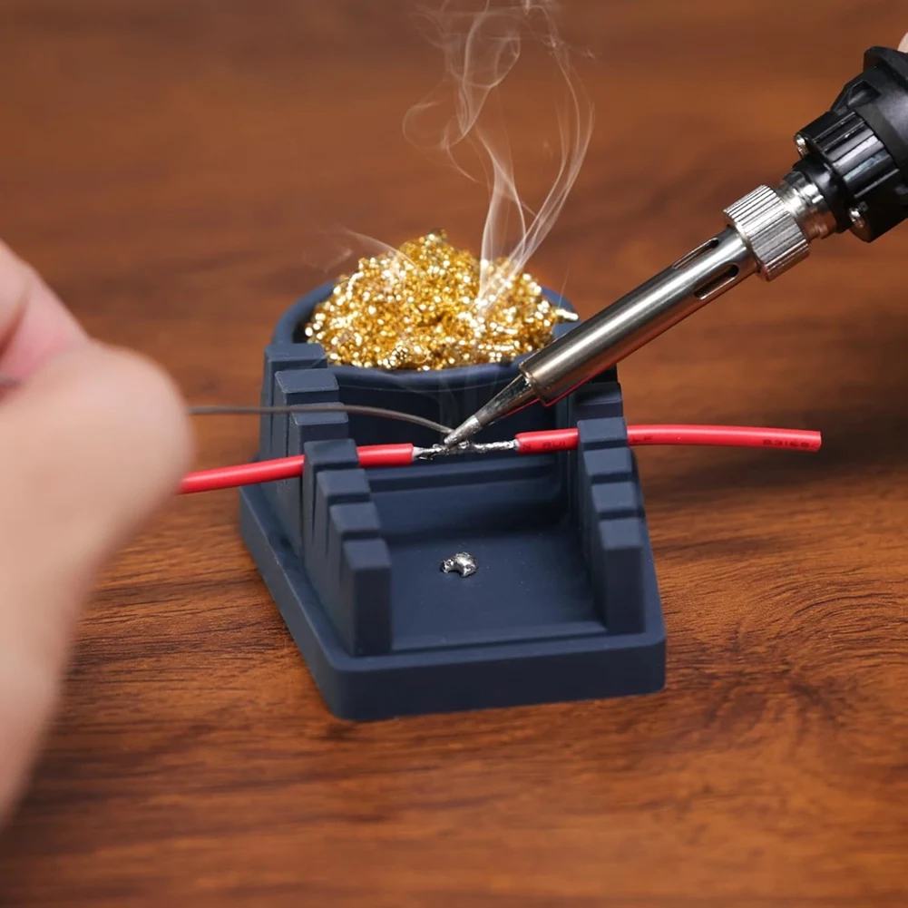 CQMF-Silicone Soldering Wire Holder 6 Grooves, Storage Tray, Helping Hands Soldering Wire Welding Fixture