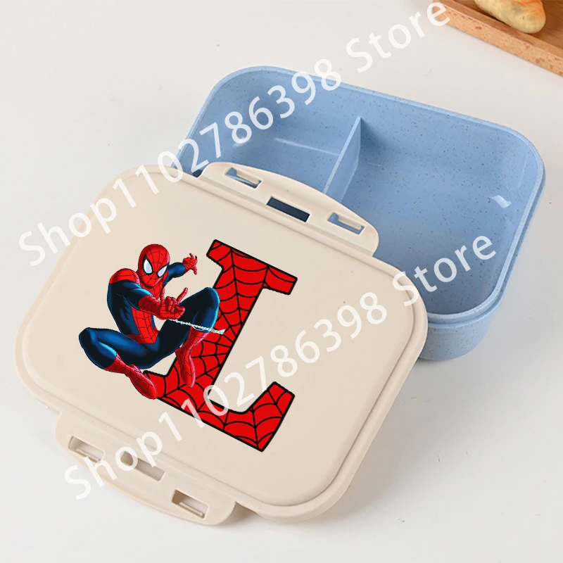 Marvels SpiderMans Boys Bento صندوق الغداء الصبي الكرتون حاويات تخزين المواد الغذائية طالب مدرسة نزهة الفاكهة عشاء حالة هدايا الاطفال
