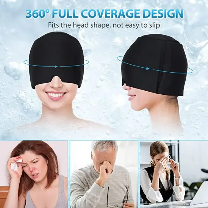 Cold Compress Hood, Stretchable Gel Ice Mask, Gel, Ice Hood, Ice Cap