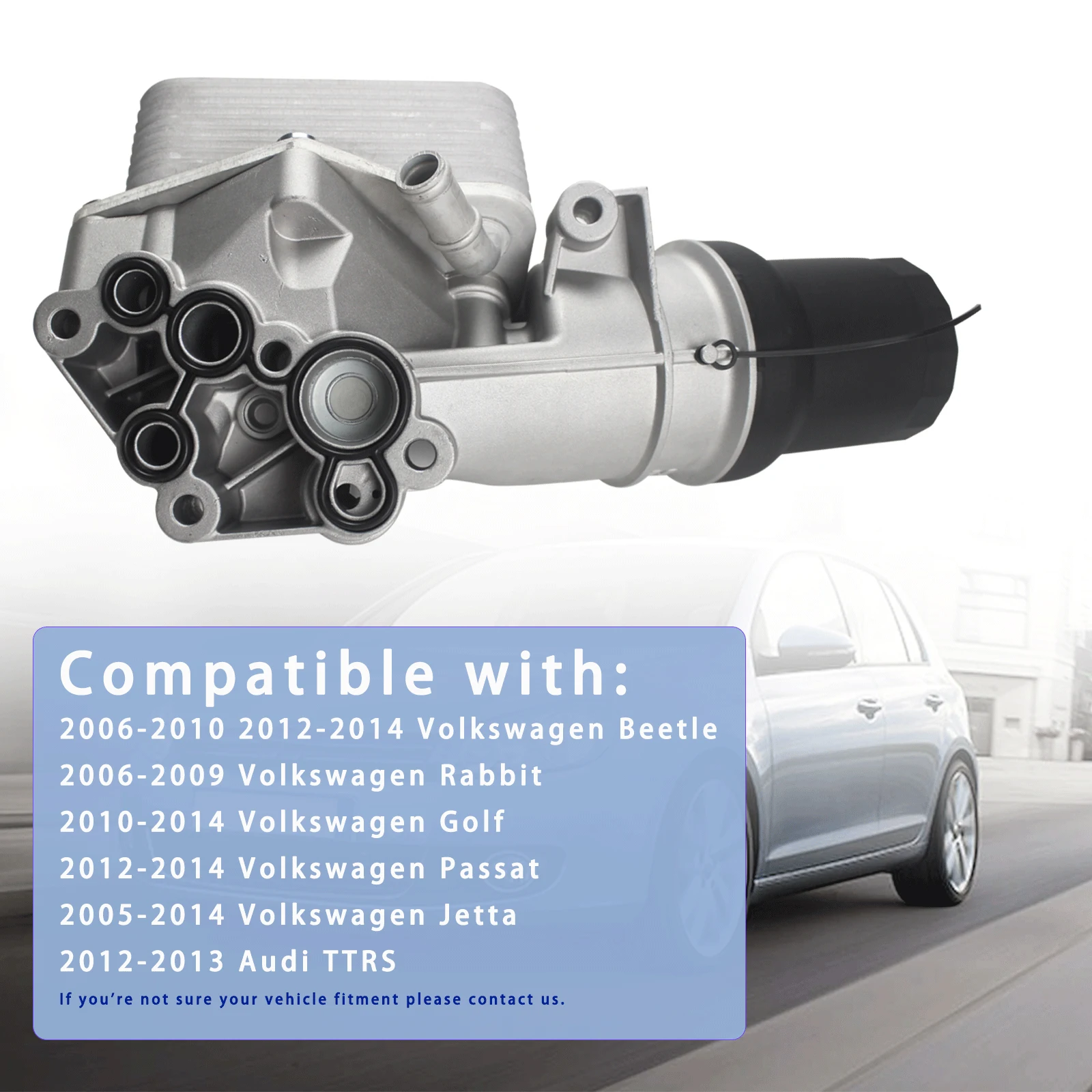 

Engine Oil Cooler Filter Housing Thermostat For VW Beetle Golf Jetta Rabbit Passat For Audi TTRS 07K115397D