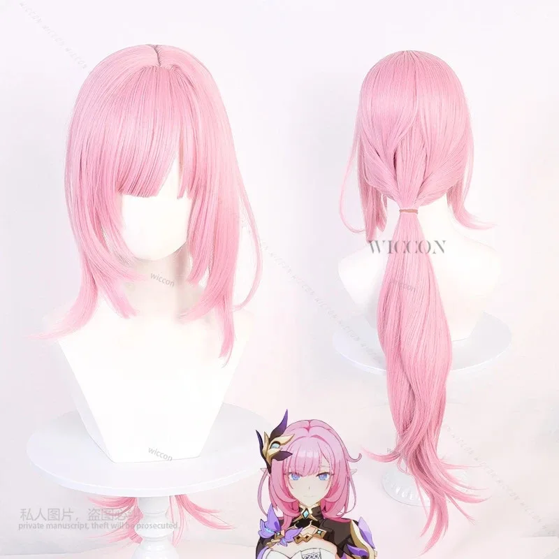 إليسيا أنيمي تأثيري حلي هونكاي إمباكت 3 كرنفال موحدة شعر مستعار هالوين المرأة لعبة الوردي قزم العثة الذي يطارد Flamesx ؛ 3,d'