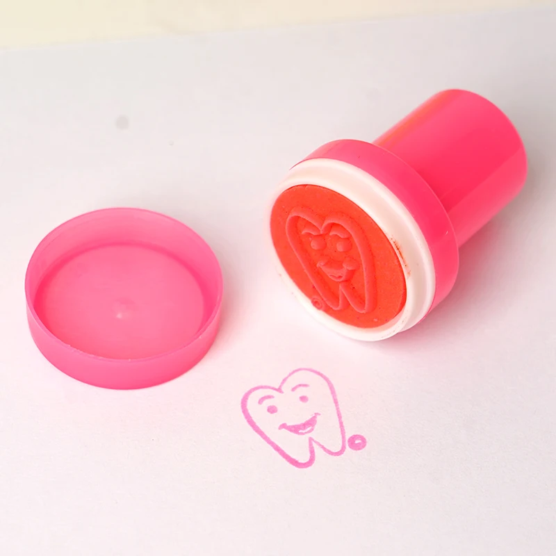 20/50Pcs Zahnarzt Geschenk Smiley Gesicht Zahn Stamper Kinder Selbst-tinte Zahn Muster Briefmarken Ermutigen Siegel Aufkleber zahnmedizin Souvenirs – Detail 8