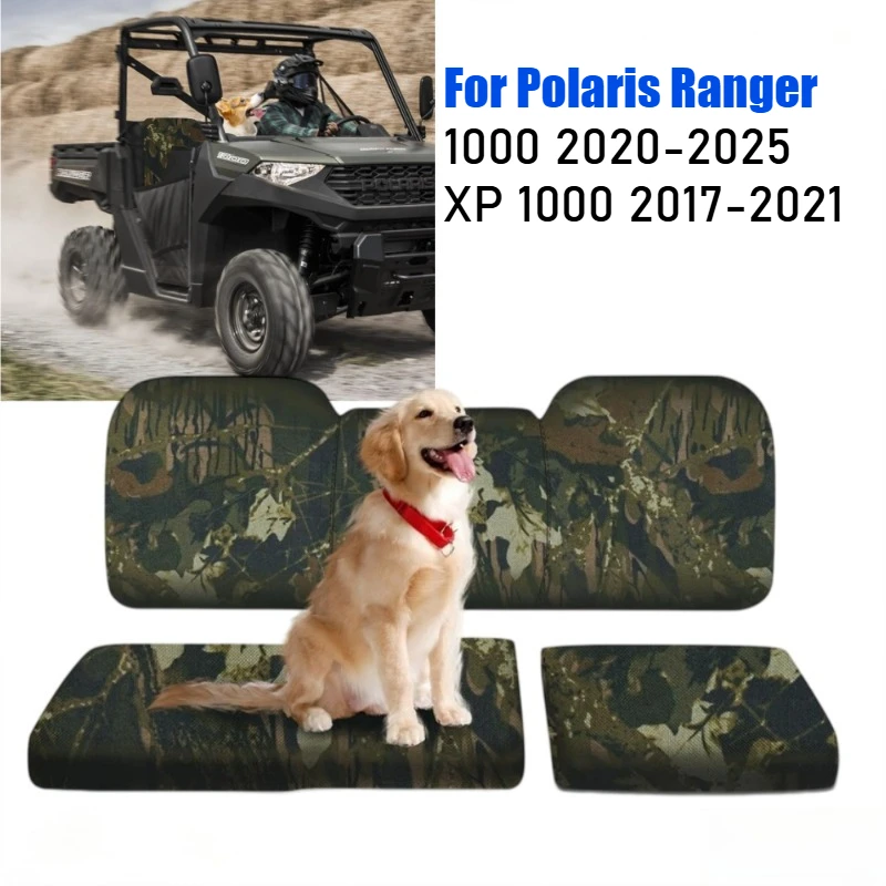 For Polaris Ranger1000 2020-2025 & XP 1000 2017-2021 UTV Seat Covers Camo Replacement Water-Resistant Front Seat Cushion Cover