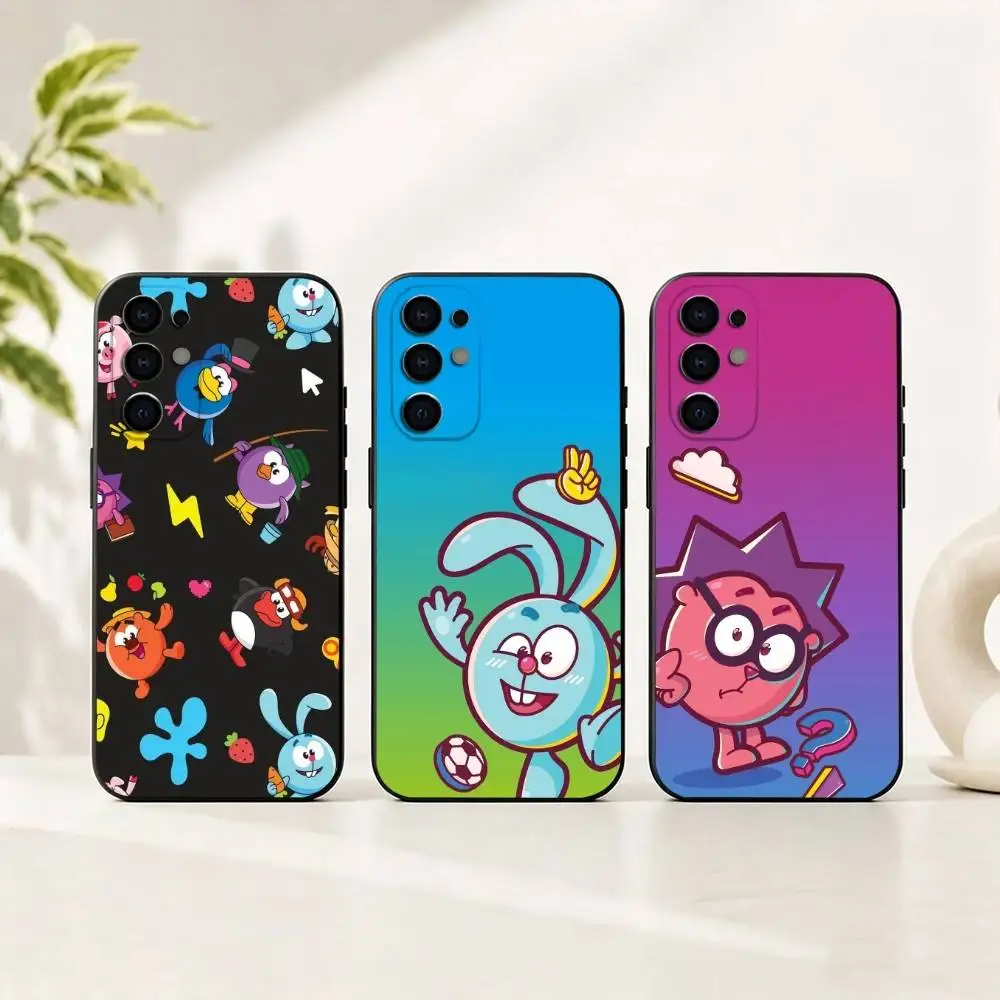 Russian cartoon Gogoriki Phone Case For Samsung S25,S24,S21,S22,S23,S30,Ultra,S20,Plus,Fe,Lite,Note,10,Black Cover