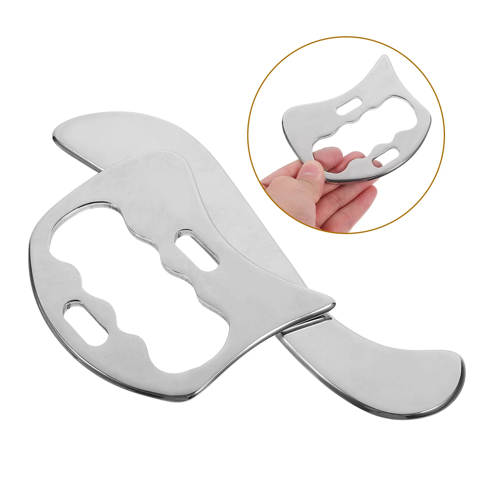 

Fascia Knife Massage Tool Scraping Stick Massager Hand Tools Stainless Steel Fingers Multi-functional Board