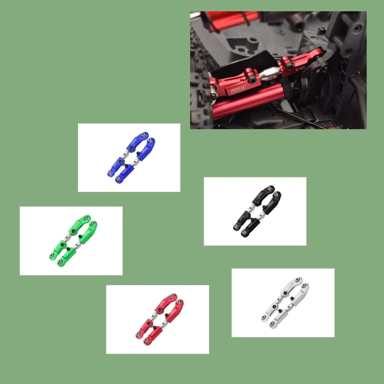 

GPM Alloy 7075+Stainless Steel Rear Upper Adjustable Links For ARRMA 1/8 Mojave 4S