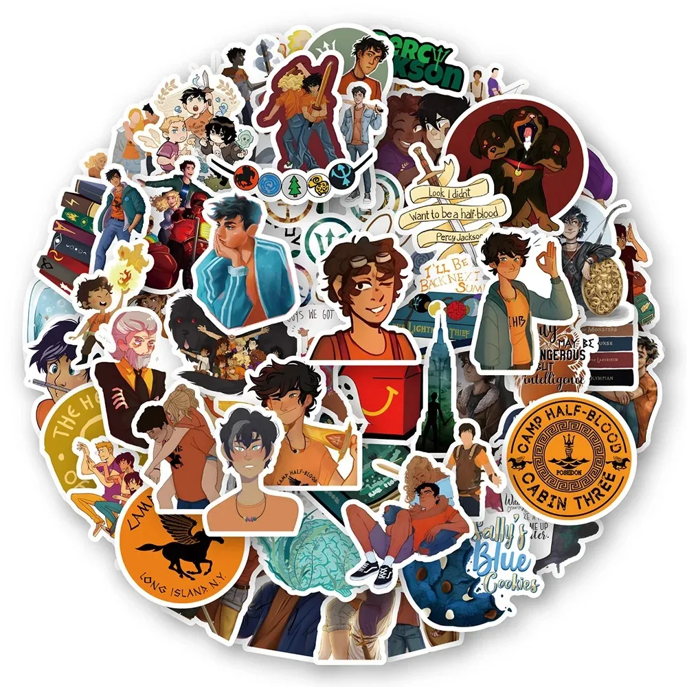 10/30/60PCS Percy Jackson Movie Cartoon Stickers DIY Laptop Luggage Skateboard Graffiti Decals Sticker for Kid Toys