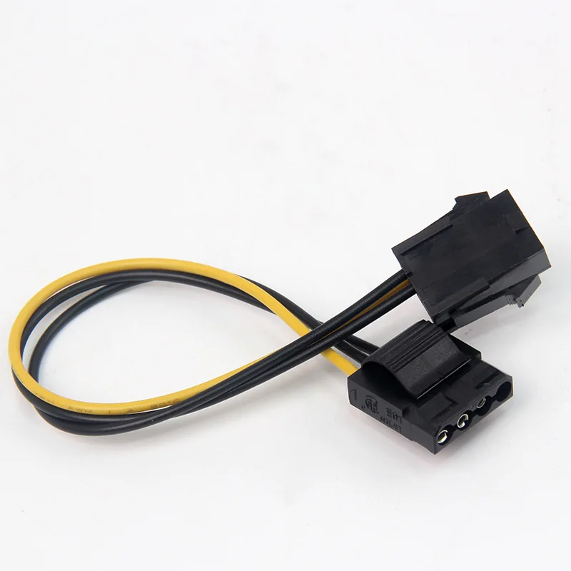 Molex To PCI-E Power Adapter IDE 4Pin 4 Pin Female to 6 Pin Female 6Pin Graphics Video Card Converter Cable 1pcs 1 pcs wholesale