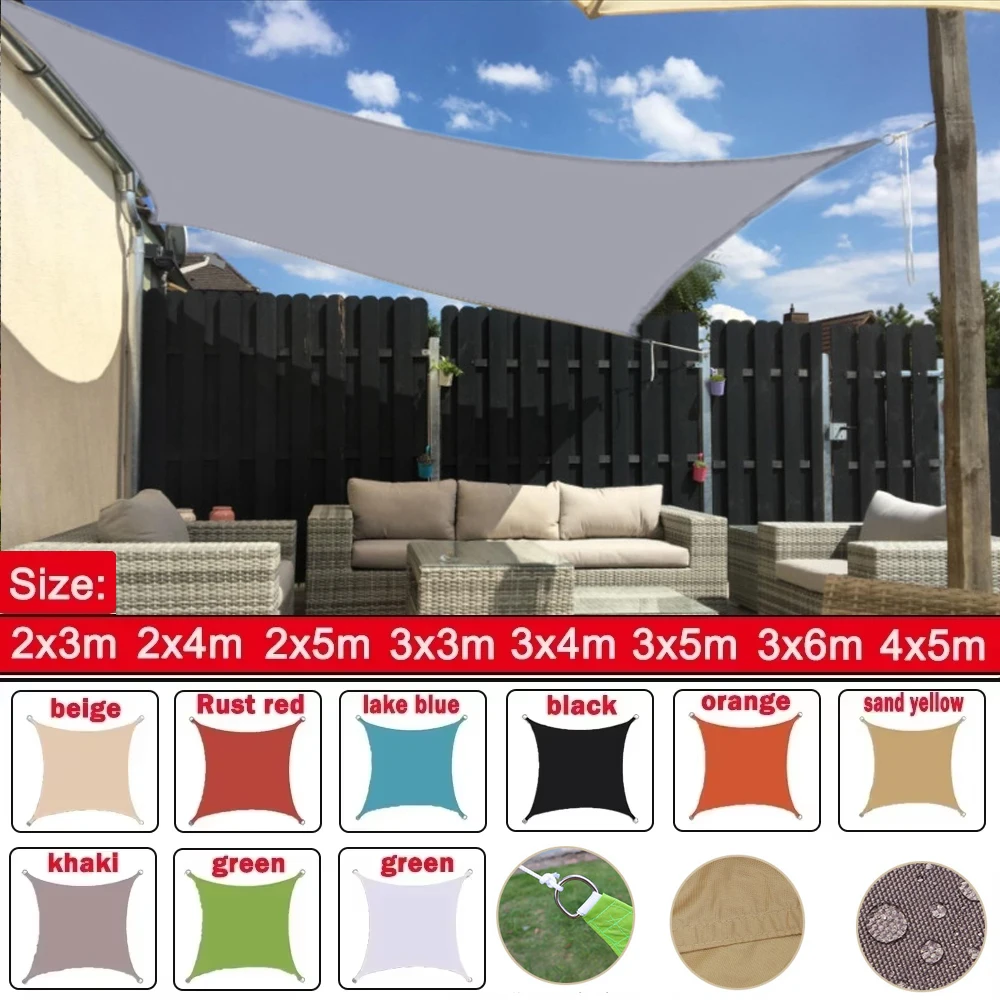 

Водонепроницаемый треугольный козырек от солнца, навес для паруса, 98% УФ-блокировочный солнцезащитный козырек для наружного применения и активного отдыха, тент на заднем дворе, палатки для кемпинга