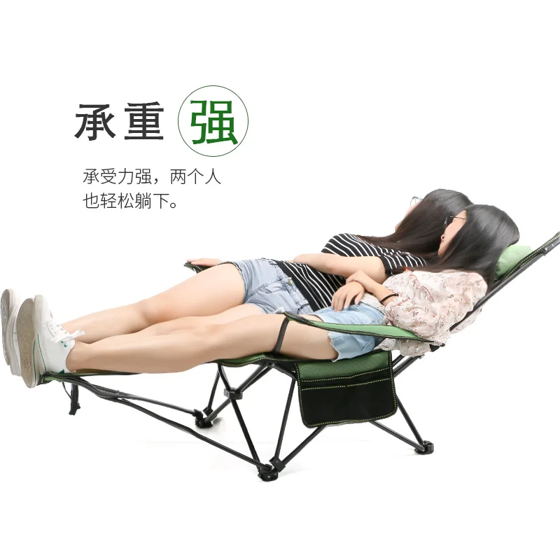 Outdoor folding recliner portable armchair fishing chair camping storage chair stool office nap bed beach chair