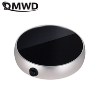 DMWD Mini Electric Hot Plate Portable Heating Cup Pad Thermostat Base Coaster Tea Warmer Water Heater Milk Heat Preservation Pad