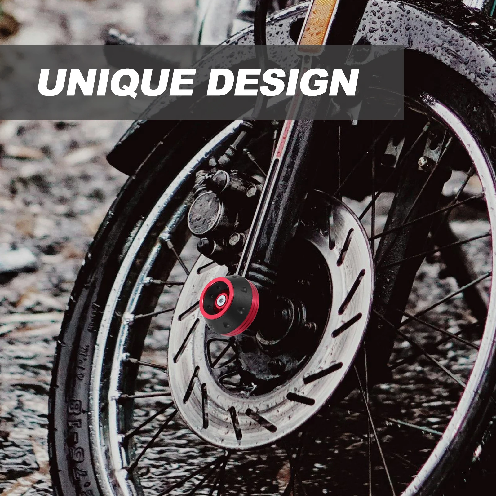 

2pcs Anti fall Cup Front Fork Aluminum Alloy Protection Accessory Red Durable Shock Absorption Motorbike Modification Bike Wheel