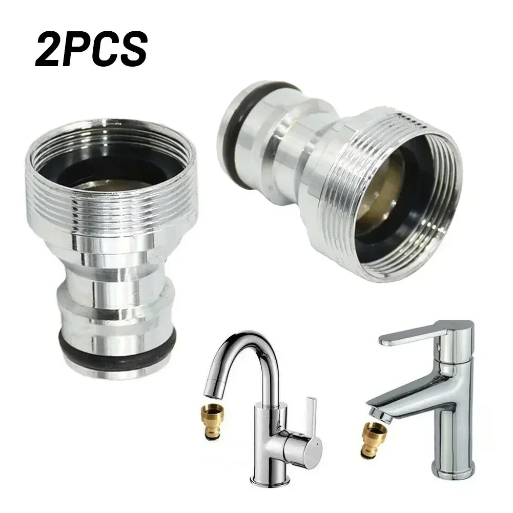 2pcs Thread Connectors Faucet Adapter Garden Irrigation Watering Hose Brass Plug-In Coupling M22 IG M24 AG Connection Parts