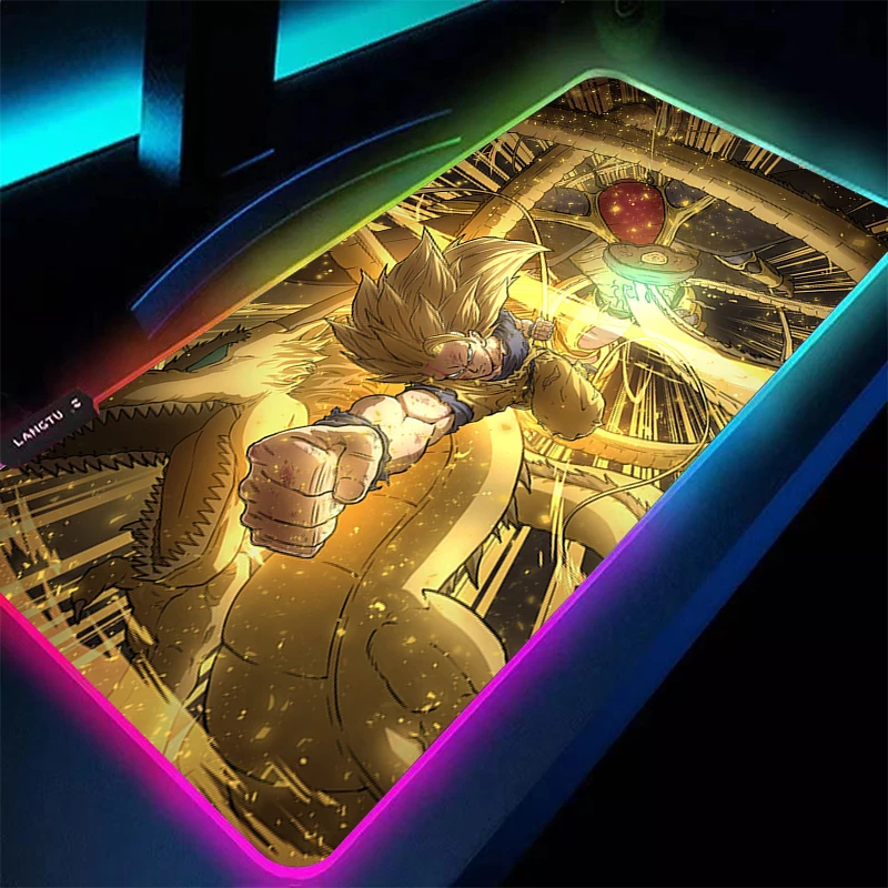

Mouse Pad DBZ Dragon Ball Anime Gaming Accessories Edge White Large Carpet Gamer Computer Keyboard Pad Rubber Desk Mat Mausepad