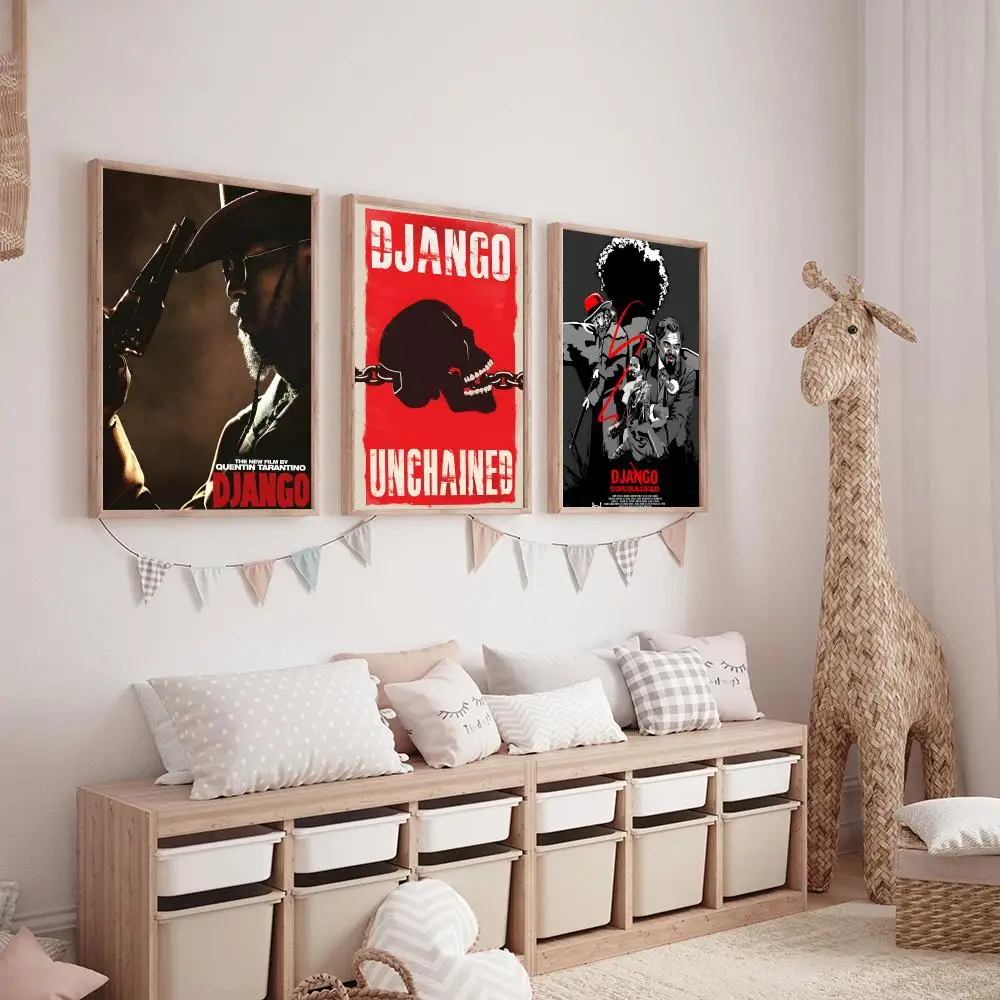 Quentin Tarantino Django Unchained Classic Movie Painting Calligraphy HD Canvas Poster living room bedroom aesthetic decoration #3