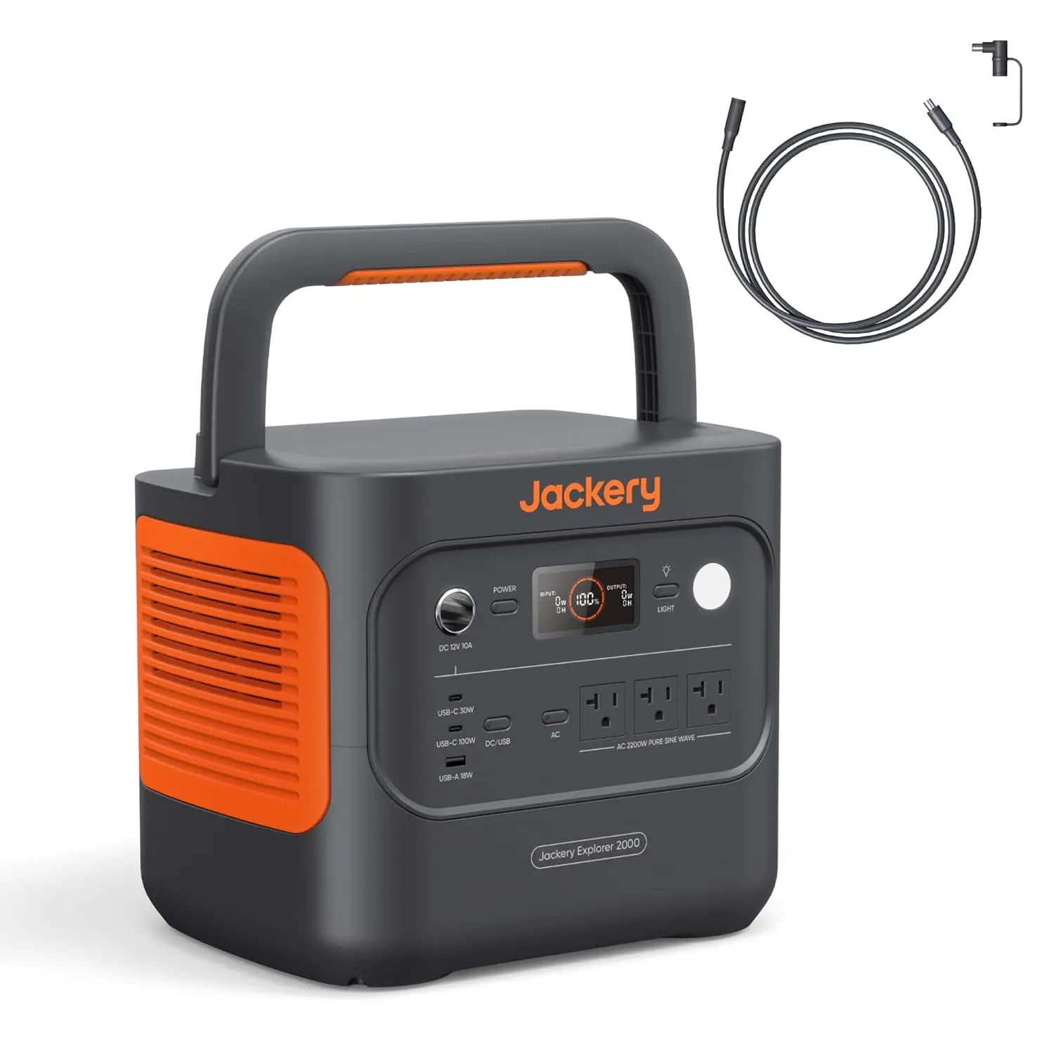 

Explorer 2000 v2 Portable Power Station with 16ft DC Extension Cable, 2042Wh LiFePO4 Battery, 2200W Solar Generator,, Custom