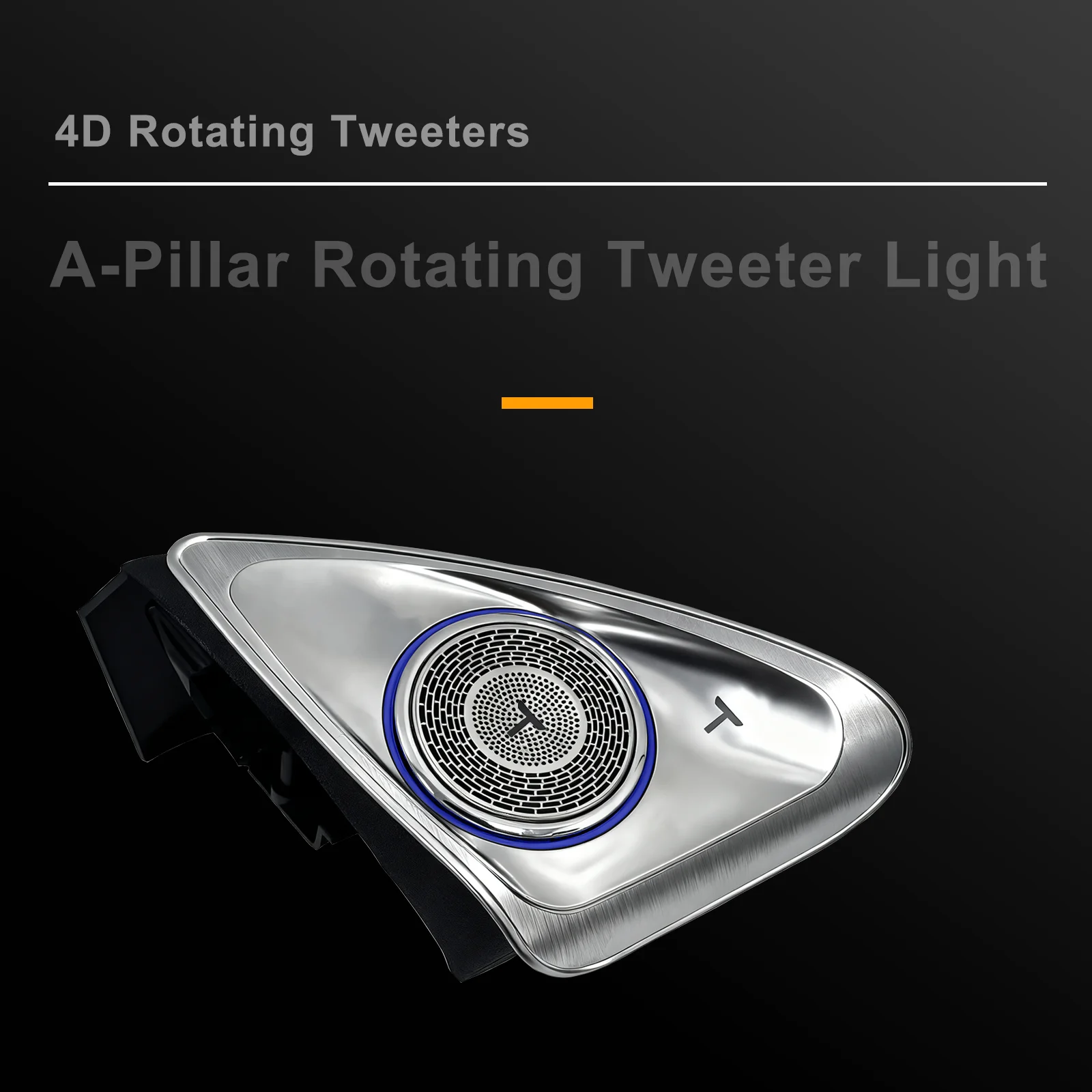 4D Rotating Speaker Lights for Tesla Model 3/Y with Blind Spot Warning, Plug&Play No Programming Sync with Factory Color Control