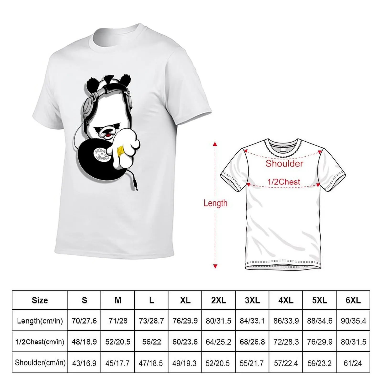 shirts t man PANDA graphic 02 t funny DJ for cotton man man for t shirts summer shirt T-Shirt