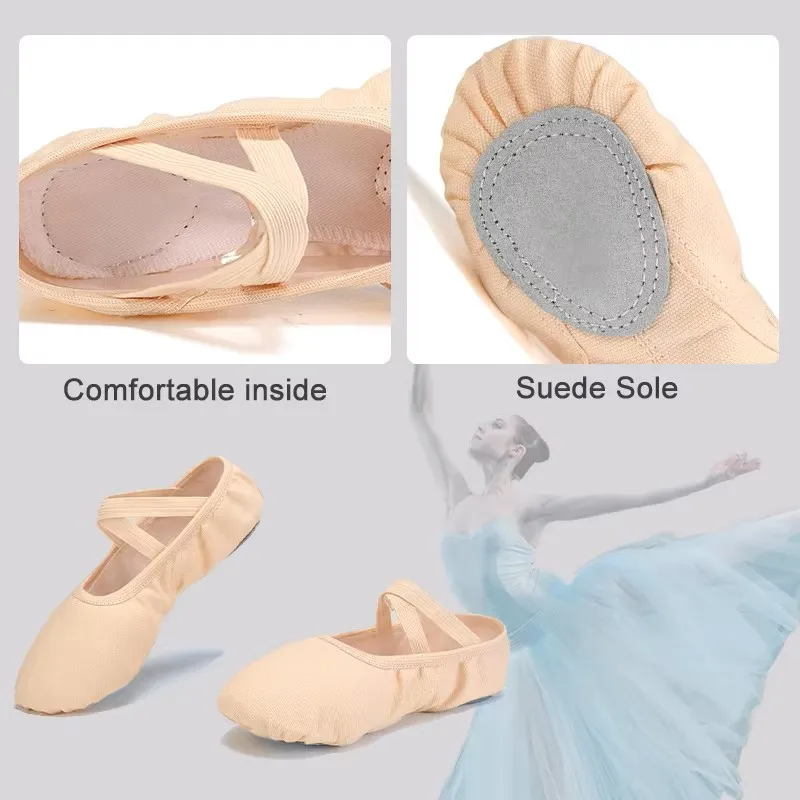 أحذية باليه احترافية للفتيات، والجمباز والرقص، واليوجا، والقماش، وأحذية الباليه للأطفال والكبار، وأحذية الرقص النسائية