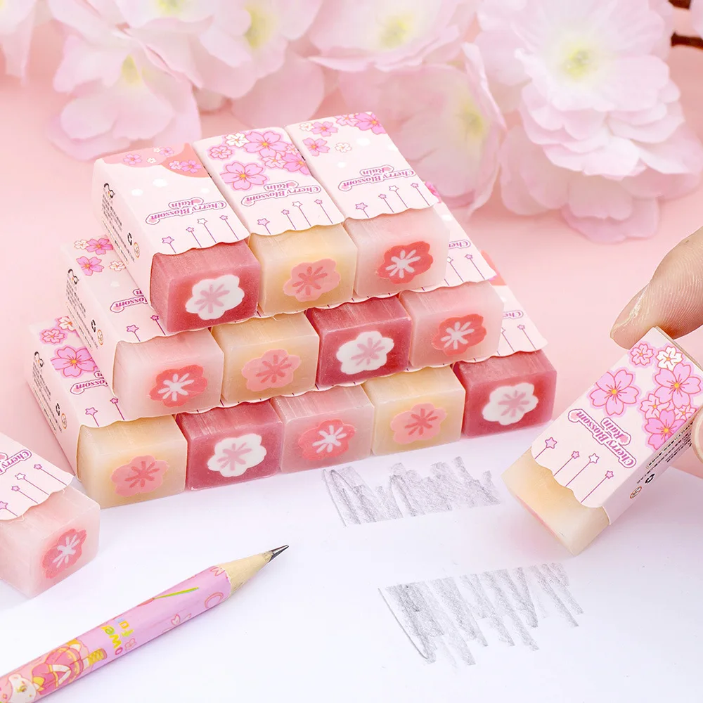 محايات زهر الكرز الوردي جرلي، محايات ساندويتش إبداعية منخفضة الأطراف بدون بقايا، محايات هدايا قرطاسية للطلاب الابتدائية #2