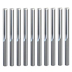 10 pz/lotto 3.175mm gambo 2 flauto scanalatura diritta fresa fresa in carburo di tungsteno fresa CNC Router Bit incisione Bit Tools