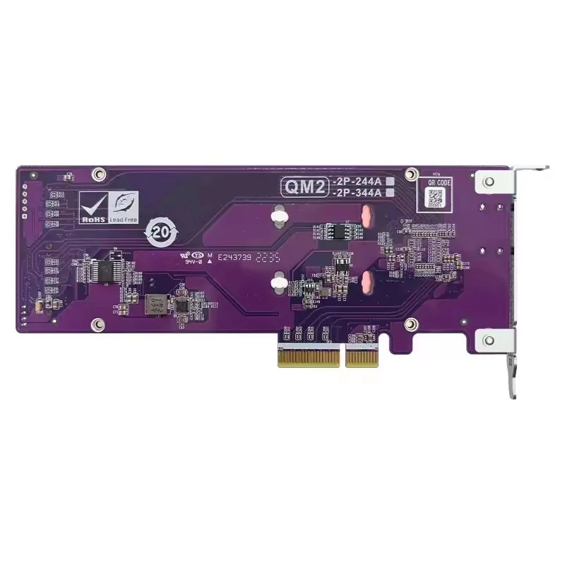 QM2-2P-344A Dual M.2 NVMe PCIe Adapter for QNAP