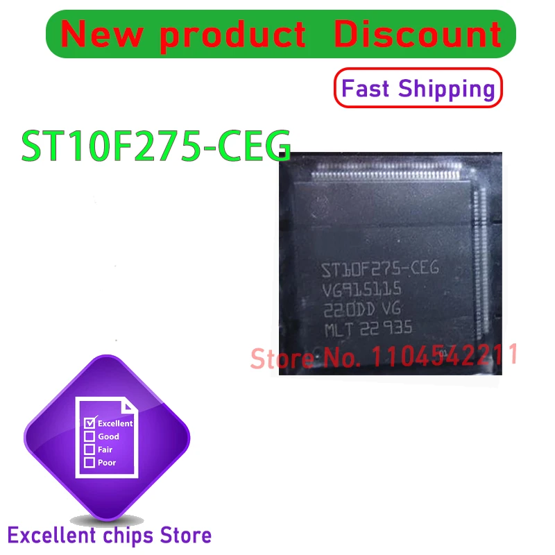 

10 шт./лот, новый оригинальный ST10F275-CEG ST10F275 ST10F275 QFP TQFP-144 в наличии