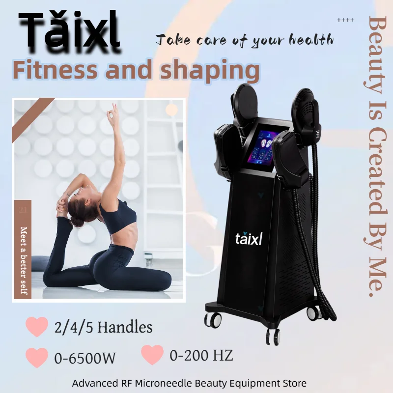 

TAIXL Sculpt Machine 6500W New RF EMS Body Sculpting Fat Slimming Technology Muscle Stimulation 15 Electromagnetic Weight Loss