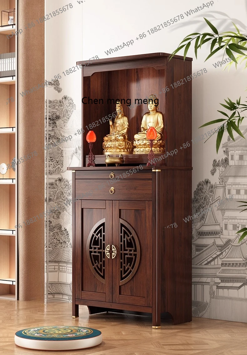 

Solid wood Buddhist niche cabinet offering table incense table shrine offering table new Chinese Buddhist cabinet household