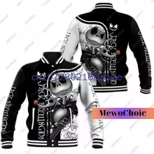 The Nightmare Before Christmas Jack And Sally Baseball Jacket