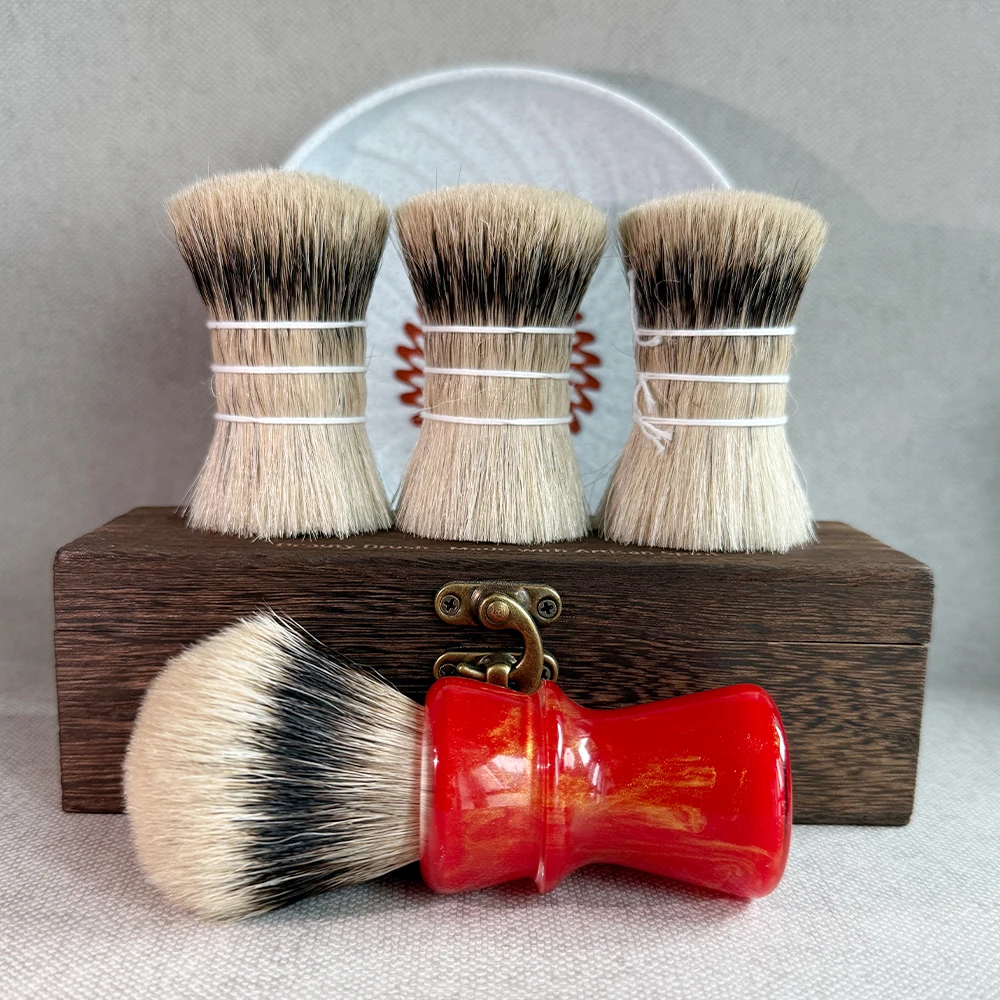 Boti Brush knot- Pioneer Natural Hair Knot  Finest Two Band Shaving Brush Clean Beard Tool Handmade Wet Shave Kit