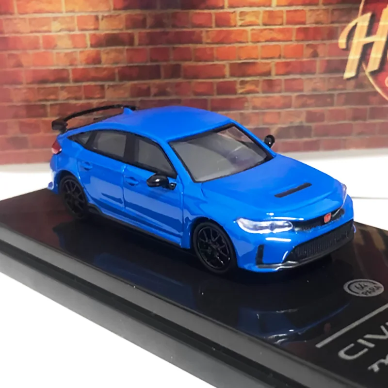 دييكاست 1:64 مقياس سبيكة سيفيك FL5 Type-R نموذج سيارة رياضية المنتج النهائي محاكاة لعبة جمع هدية حلية ثابتة